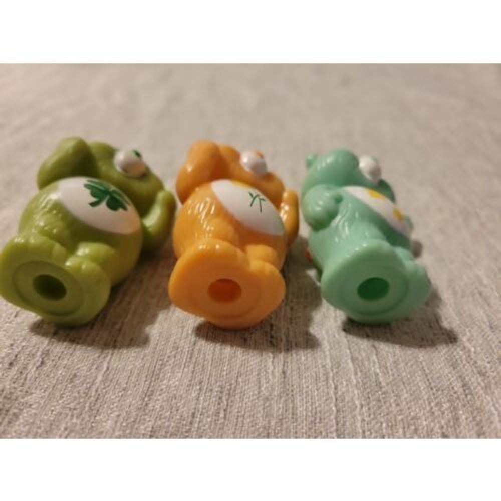 Vintage Care Bears Lot of 3 Figurines Set Figures 2.5 inches tall Cupcake topper - Picture 9 of 11